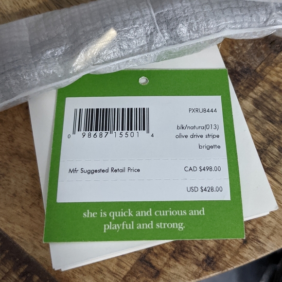 Kate Spade Brigette olive drive stripe satchel - Picture 11 of 11